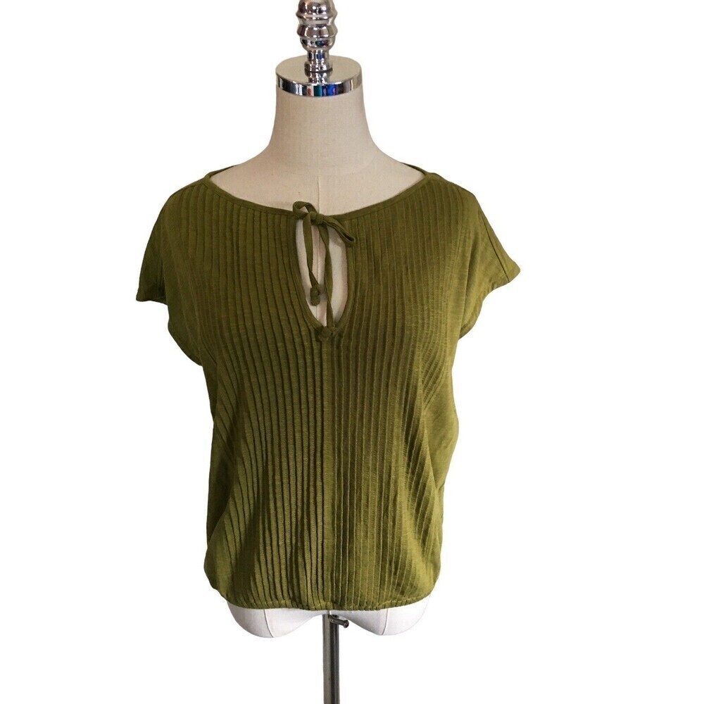 NEW Prana XS Green Sweet Grass Ocupas Popover Top Women's Size XS Relaxed Fit